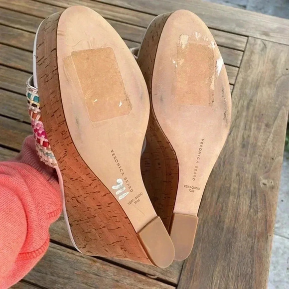 Veronica Beard Dali Woven Wedge Sandals - Picture 7 of 8